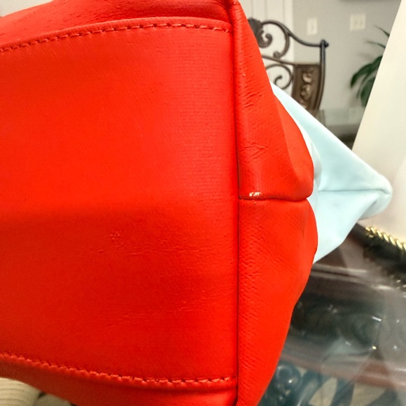 Tory Burch light blue and red Tote Bag - Picture 8 of 10